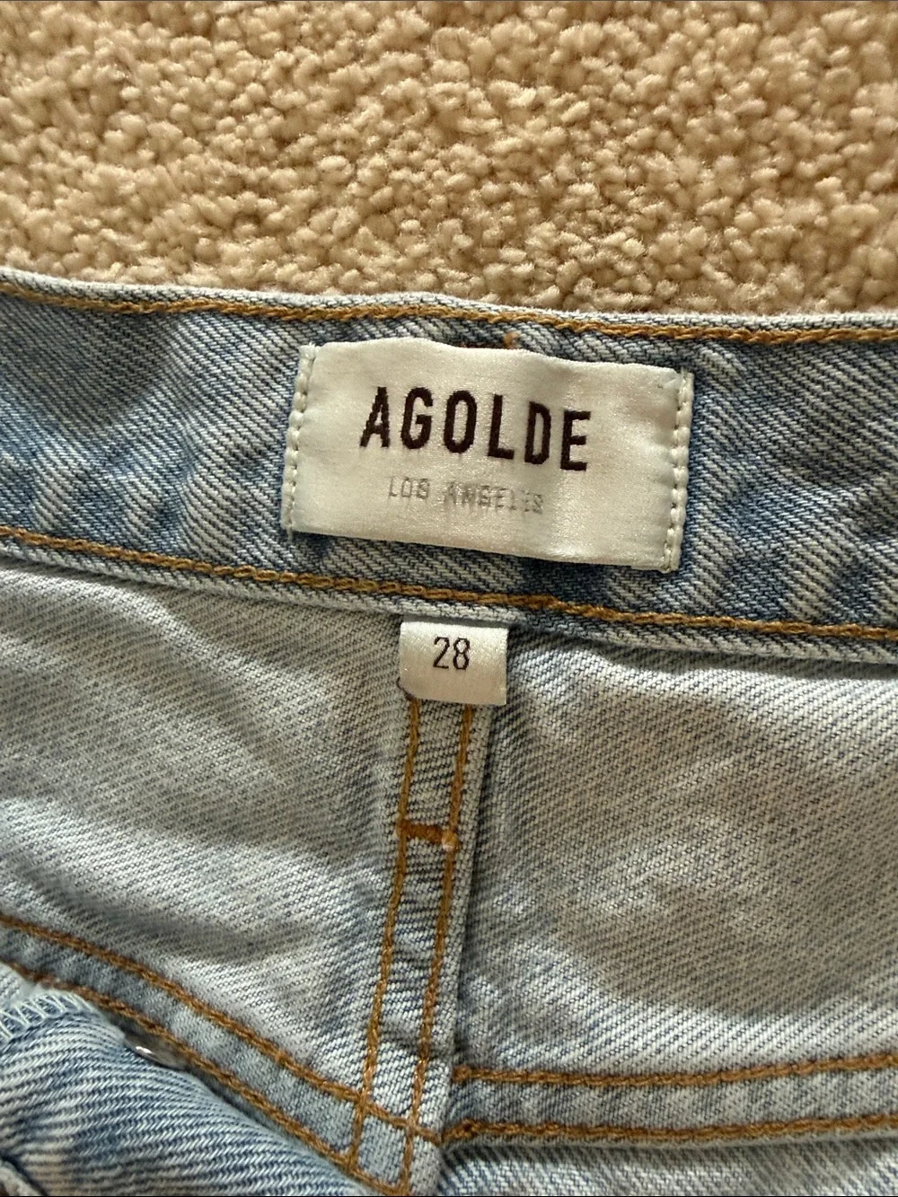 Agolde Parker Long Jean Short Twister Size 28 - Picture 12 of 13